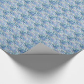 Retro Blue Lila Raindrop Muster Geschenkpapier (Ecke)