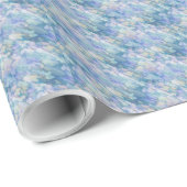 Retro Blue Lila Raindrop Muster Geschenkpapier (Rolleneckpunkt)