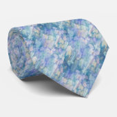 Retro Blue Lila Raindrop Muster Krawatte (Gerollt)