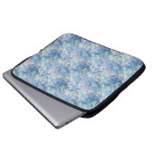 Retro Blue Lila Raindrop Muster Laptopschutzhülle (Vorne Knopf)