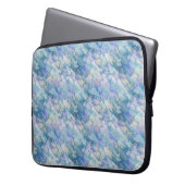 Retro Blue Lila Raindrop Muster Laptopschutzhülle (Vorderseite Links)