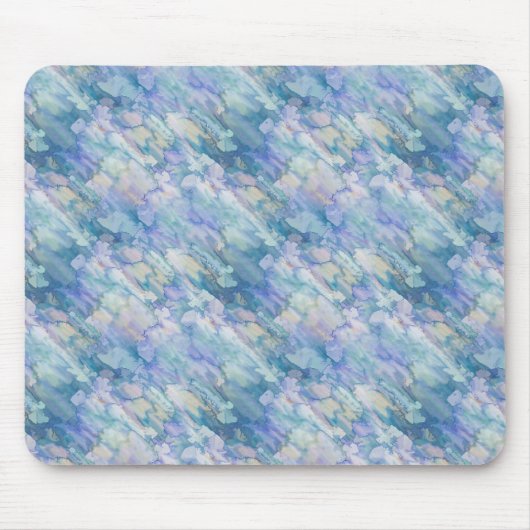 Retro Blue Lila Raindrop Muster Mousepad (Vorne)