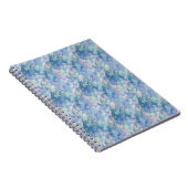 Retro Blue Lila Raindrop Muster Notizblock (Rechte Seite)