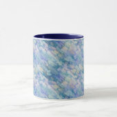 Retro Blue Lila Raindrop Muster Tasse (Zentrum)