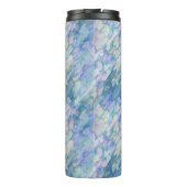 Retro Blue Lila Raindrop Muster Thermosbecher (Rückseite)