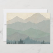 Retro Blue Mountains Photo Wedding Save The Date (Rückseite)