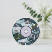 Retro Blue Music Producer CD DJ Business Card Einladung (Stehend Vorderseite)