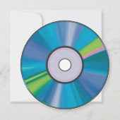 Retro Blue Music Producer CD DJ Business Card Einladung (Rückseite)