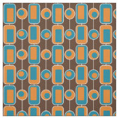 Retro Blue, Orange und Brown Stoff (Muster)