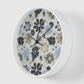 Retro Blue Outlined Uhr (Winkel)