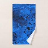 Retro Blue Paint Spritzer Badhandtuch Set (Handtuch)
