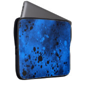 Retro Blue Paint Spritzer Laptopschutzhülle (Vorne Rechts)