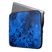 Retro Blue Paint Spritzer Laptopschutzhülle (Vorderseite Links)