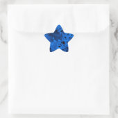 Retro Blue Paint Spritzer Star Sticker (Tasche)