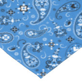 Retro Blue Paisley Bandana Muster Tischdecke (Schrägansicht)