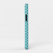 Retro Blue Pastell Warped Karos Checkerboard Case-Mate iPhone Hülle (Hinten/Rechts)