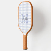 Retro Blue Pink Diamond Shape Muster Pickleball Schläger (Links)