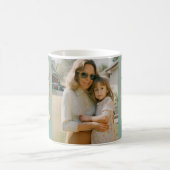 Retro Blue Pink Funny Mothers Day Foto Kaffeetasse (Mittel)