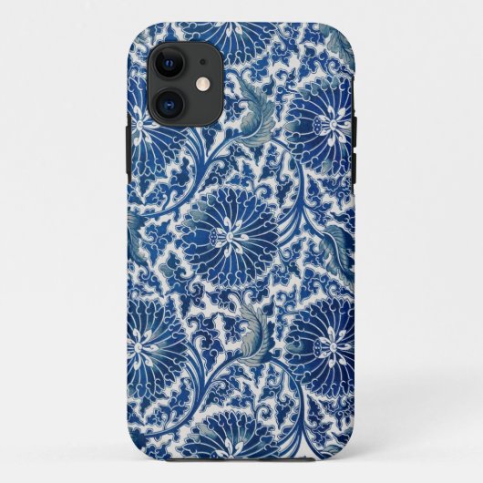 Retro Blue Poppy Ming Dynastie China Case-Mate iPhone Hülle (Rückseite)