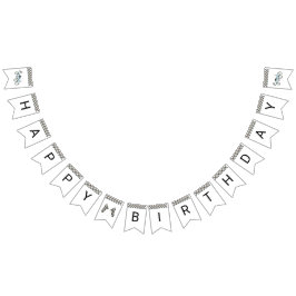 Retro Blue Race Auto Ride On Bunting Fahnen Wimpelkette