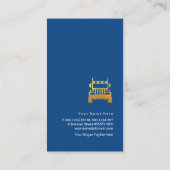 Retro Blue Red Box LKW Logistics Transport Visitenkarte (Rückseite)