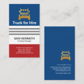 Retro Blue Red Box LKW Logistics Transport Visitenkarte (Vorne/Hinten)
