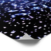 Retro Blue Red Orange Fire Star Sky Wow Cosmic Poster (Ecke)