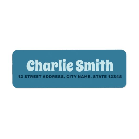 Retro blue return address (Vorne)