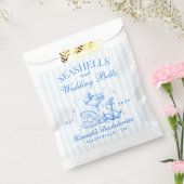 Retro Blue Seashells & Wedding Bells Bachelorette Geschenktütchen (Versiegelt)