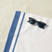 Retro Blue Seashells & Wedding Bells Bachelorette Strandtuch (Beispiel)