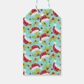 Retro Blue Simple Foto Peace and Freude Christmas Geschenkanhänger (Rückseite)