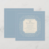 Retro Blue Star von David Einladung (Vorne/Hinten)