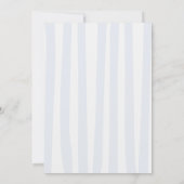 Retro Blue Stripes Einfaches Brautparty Einladung (Rückseite)