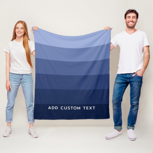 Retro Blue Stripes mit einfachem seriellen Sans-Na Fleecedecke (Beispiel)