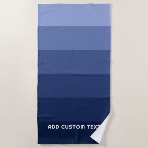 Retro Blue Stripes mit einfachem seriellen Sans-Na Strandtuch