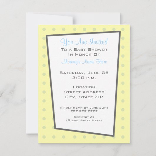 Retro Blue TV Set Kinderdusche Einladung (Rückseite)