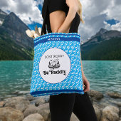 Retro Blue Water Pattern Canoe Otter Personalisier Tasche