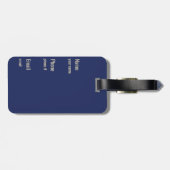 Retro Blue Waves Custom Gepäckanhänger (Rückseite horizontal)