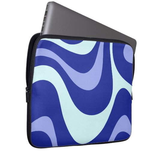 Retro Blue Waves Tablet Protection Sleeve (Vorne Rechts)