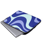 Retro Blue Waves Tablet Protection Sleeve (Vorne Knopf)