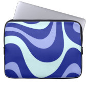 Retro Blue Waves Tablet Protection Sleeve (Vorderseite)