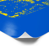 Retro Blue & Yellow Kassettenband Poster (Ecke)