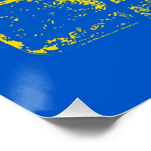 Retro Blue & Yellow Kassettenband Poster (Ecke)