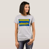 Retro Blue & Yellow Kassettenband T-Shirt (Vorne ganz)
