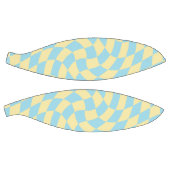 Retro Blue Yellow Pastor Warped Checkerboard Basketball (Panele)