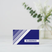 Retro BLUEBERRIES Visitenkarte (Stehend Vorderseite)