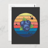 Retro Blueberry Healthy Summer Fruit Berries Postkarte (Vorne/Hinten)