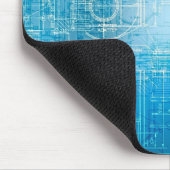 Retro Blueprint Artistic Mouse Pad Mousepad (Ecke)