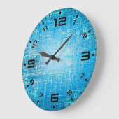 Retro Blueprint Wall Clock Art Große Wanduhr (Winkel)