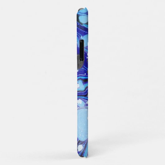 Retro Blues Abstrakte Kunst Case-Mate iPhone Hülle (Hinten/Rechts)